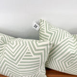 14 x 20" Pair of Seafoam Geometric Lumbar Pillows