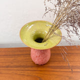 Collared Vase in Rhubarb/ Lemon