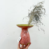 Collared Vase in Rhubarb/ Lemon