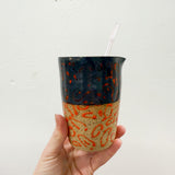 10 oz Iced Tumbler in Charcoal/ Red Leopard