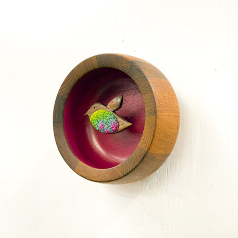 Embroidered Hummingbird | Fuchsia