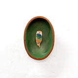 Embroidered Owl | Orange + Green
