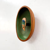 Embroidered Owl | Orange + Green