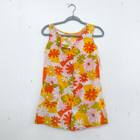 Vintage Flower Power Romper Shorts