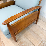 Milo Baughman Style Recliner - New Leather Upholstery