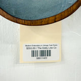 Modern Embroidery in Vintage Teak Frame