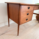 Mid Century Walnut Asymmetrical Desk