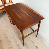 Mid Century Walnut Asymmetrical Desk