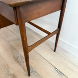 Mid Century Walnut Asymmetrical Desk