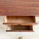 Mid Century Walnut Asymmetrical Desk