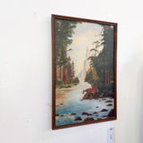 Mid century deer painting