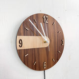Modern Walnut Clock with Maple Accents