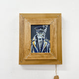 Pipe Smoking Boat Captain Painting