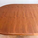 Danish Teak Round Dining Table w/ 2 Leaves