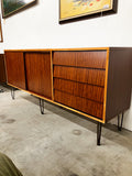 Mid Century Mahogany Louvered Front Sideboard