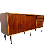 Mid Century Mahogany Louvered Front Sideboard