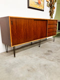 Mid Century Mahogany Louvered Front Sideboard