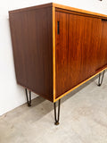 Mid Century Mahogany Louvered Front Sideboard