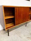 Mid Century Mahogany Louvered Front Sideboard