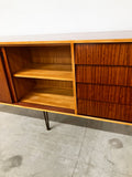 Mid Century Mahogany Louvered Front Sideboard