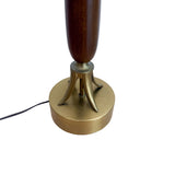 Mid Century Walnut/Brass Table Lamp