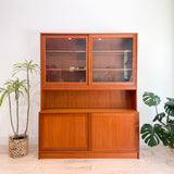 Danish Teak 2 Part Hutch