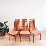 Set of 6 Danish Teak Rope Chairs