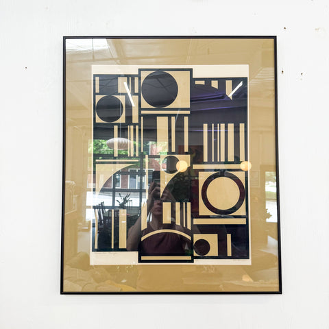 Vintage Modern Design Framed Art