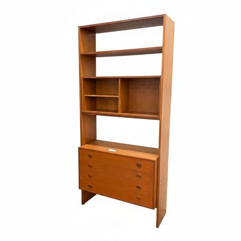 Danish Teak 4 Drawer Wall Unit by HG