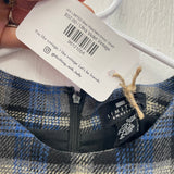 90s LIMITED Blue Plaid Mini Dress- Small