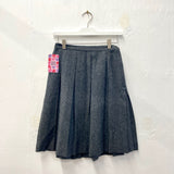 60s Grey Wool Pleated Skirt- 27”
