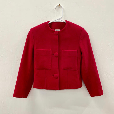 60s DAVID CHARLES Red Crop Blazer- XS