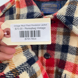 Vintage Wool Plaid Pendleton Button Up