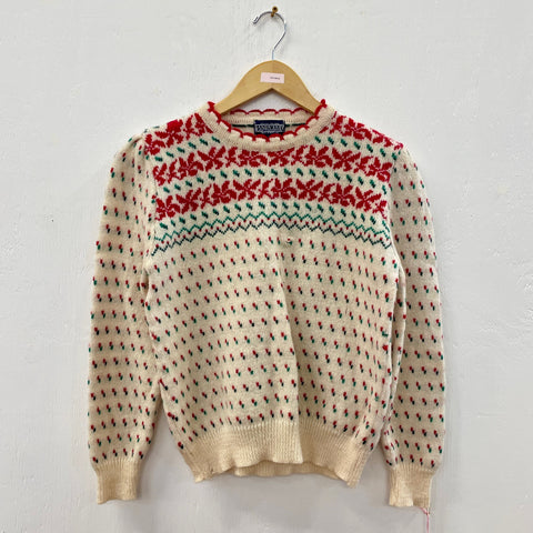 Vintage Wool Lands End Holiday Sweater