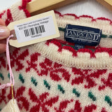 Vintage Wool Lands End Holiday Sweater