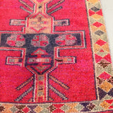 Vintage Turkish Pink/Red Runner 3'2x10'2