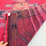 Vintage Turkish Pink/Red Runner 3'2x10'2