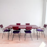 Purple Heart Wrought Iron Dining Set