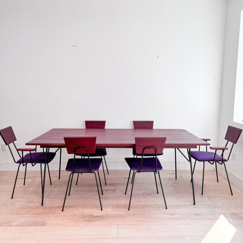 Purple Heart Wrought Iron Dining Set