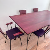 Purple Heart Wrought Iron Dining Set