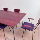 Purple Heart Wrought Iron Dining Set