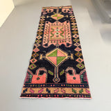 Vintage Persian Runner Blue/Pink - 9'6x3'