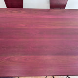 Purple Heart Wrought Iron Dining Set
