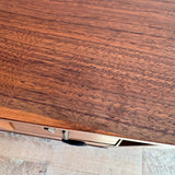 Mid Century Sculpted Walnut Highboy Dresser