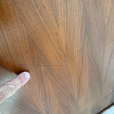 Mid Century Sculpted Walnut Highboy Dresser