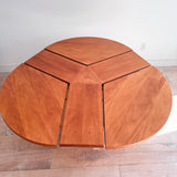 Danish Cherry Sliding Expandable Table with Pop Out Leaves by Skovby