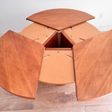 Danish Cherry Sliding Expandable Table with Pop Out Leaves by Skovby