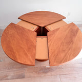 Danish Cherry Sliding Expandable Table with Pop Out Leaves by Skovby