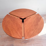 Danish Cherry Sliding Expandable Table with Pop Out Leaves by Skovby