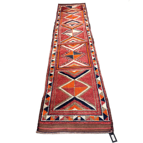 12.8’ x 2.8’ Burgundy VTG Turkish Rug